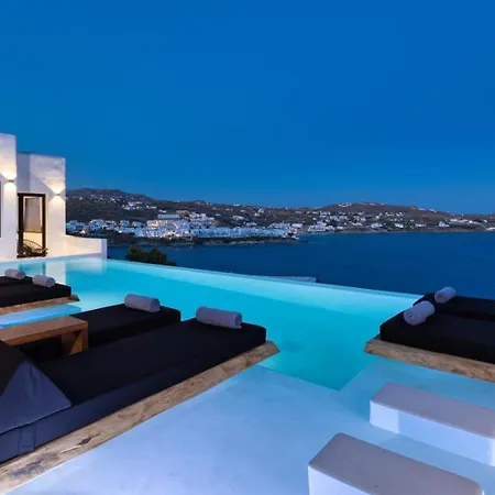 Magnificent Mykonos Rikei 5 Bedrooms Unique Aegean Sea Views Private Infinity Pool Outdoor Jacuzzi Psarou Psarou (Mykonos)
