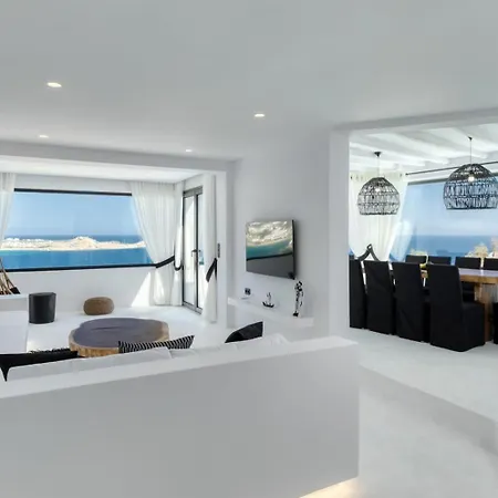 Magnificent Mykonos Rikei 5 Bedrooms Unique Aegean Sea Views Private Infinity Pool Outdoor Jacuzzi Psarou Psarou (Mykonos)