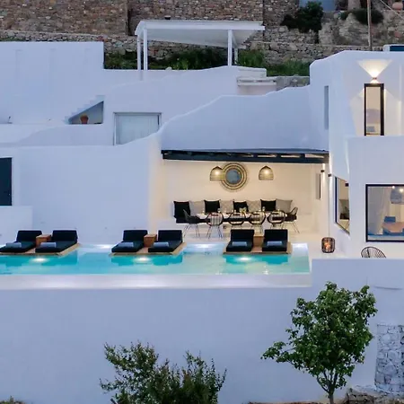 Magnificent Mykonos Rikei 5 Bedrooms Unique Aegean Sea Views Private Infinity Pool Outdoor Jacuzzi Psarou Psarou (Mykonos)
