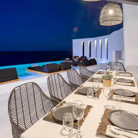 Villa Magnificent Mykonos Rikei 5 Bedrooms Unique Aegean Sea Views Private Infinity Pool Outdoor Jacuzzi Psarou